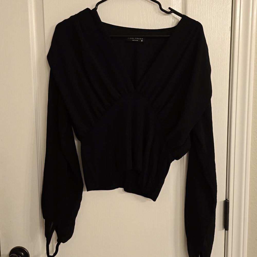 Final Touch v-neck crop top